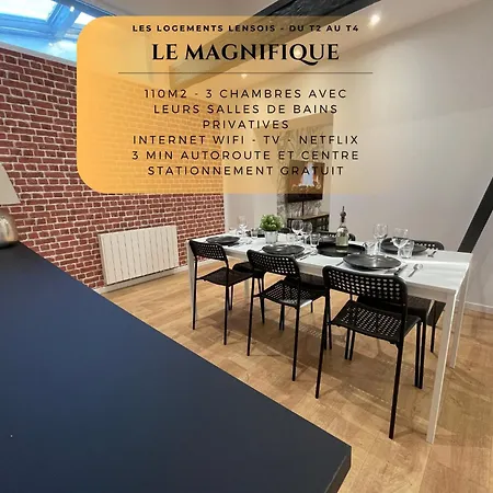 Les 3 Suites - 6 Personnes - 3 Chambres Avec Sdb Privatives Lens Exterior photo